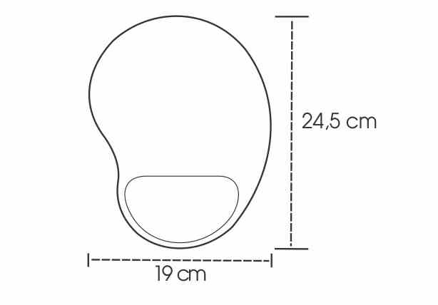 Medidas Mouse Pad Ergonômico Personalizado