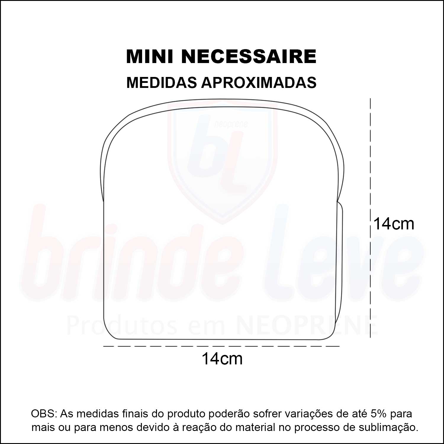 Medidas Mini Necessaire Personalizada