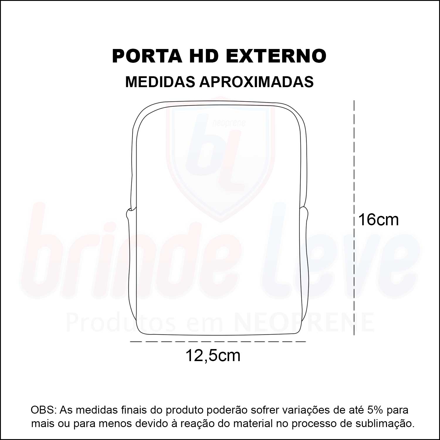 Medidas Porta HD Externo Personalizado