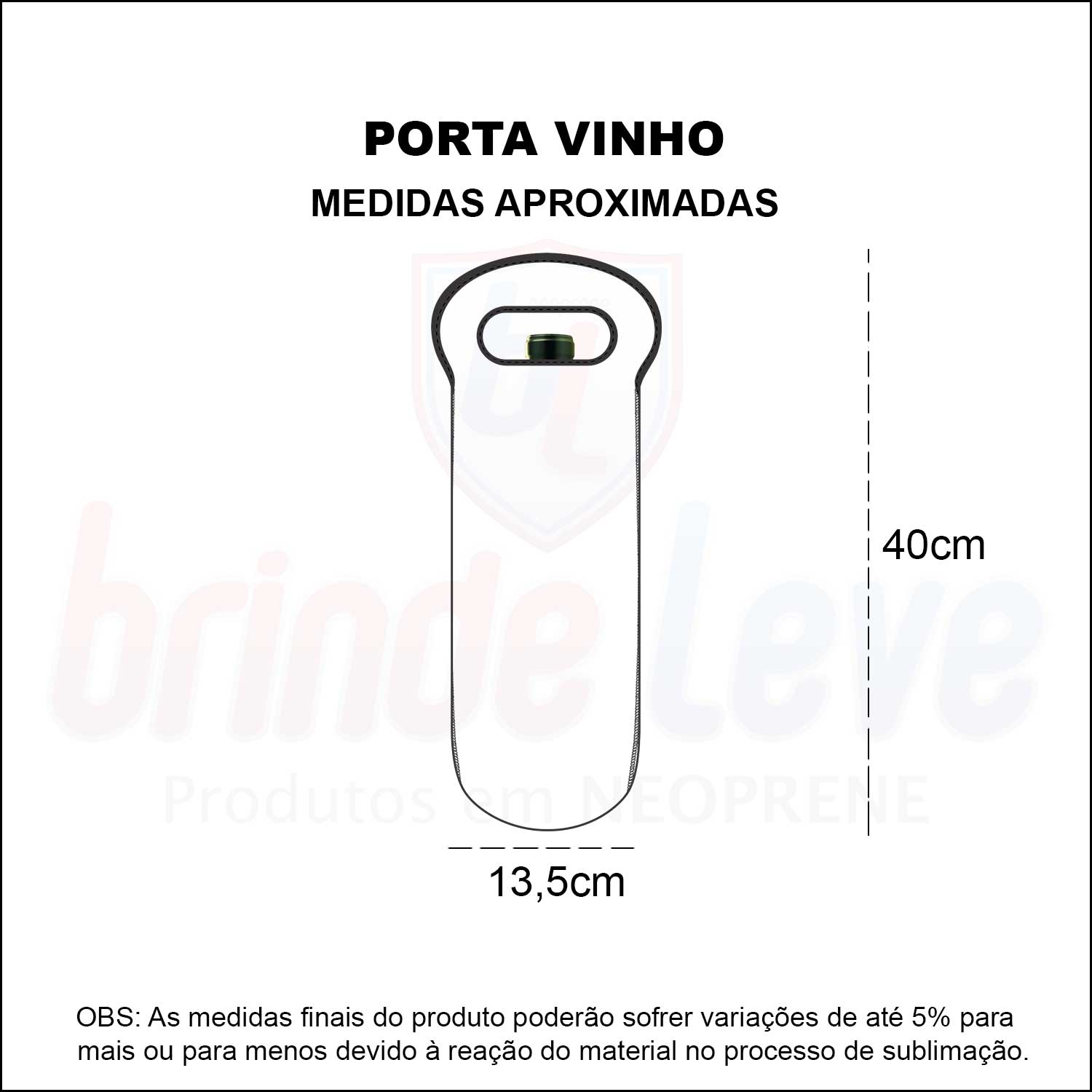 Medidas Porta Vinho Personalizado
