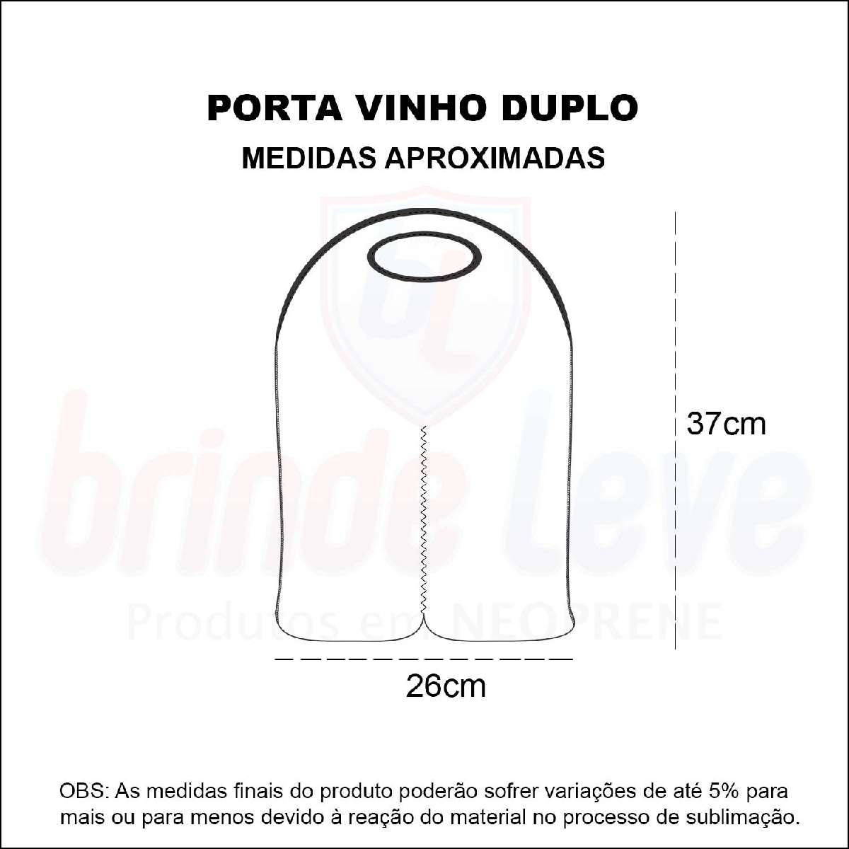 Medidas Porta Vinho Duplo Personalizado