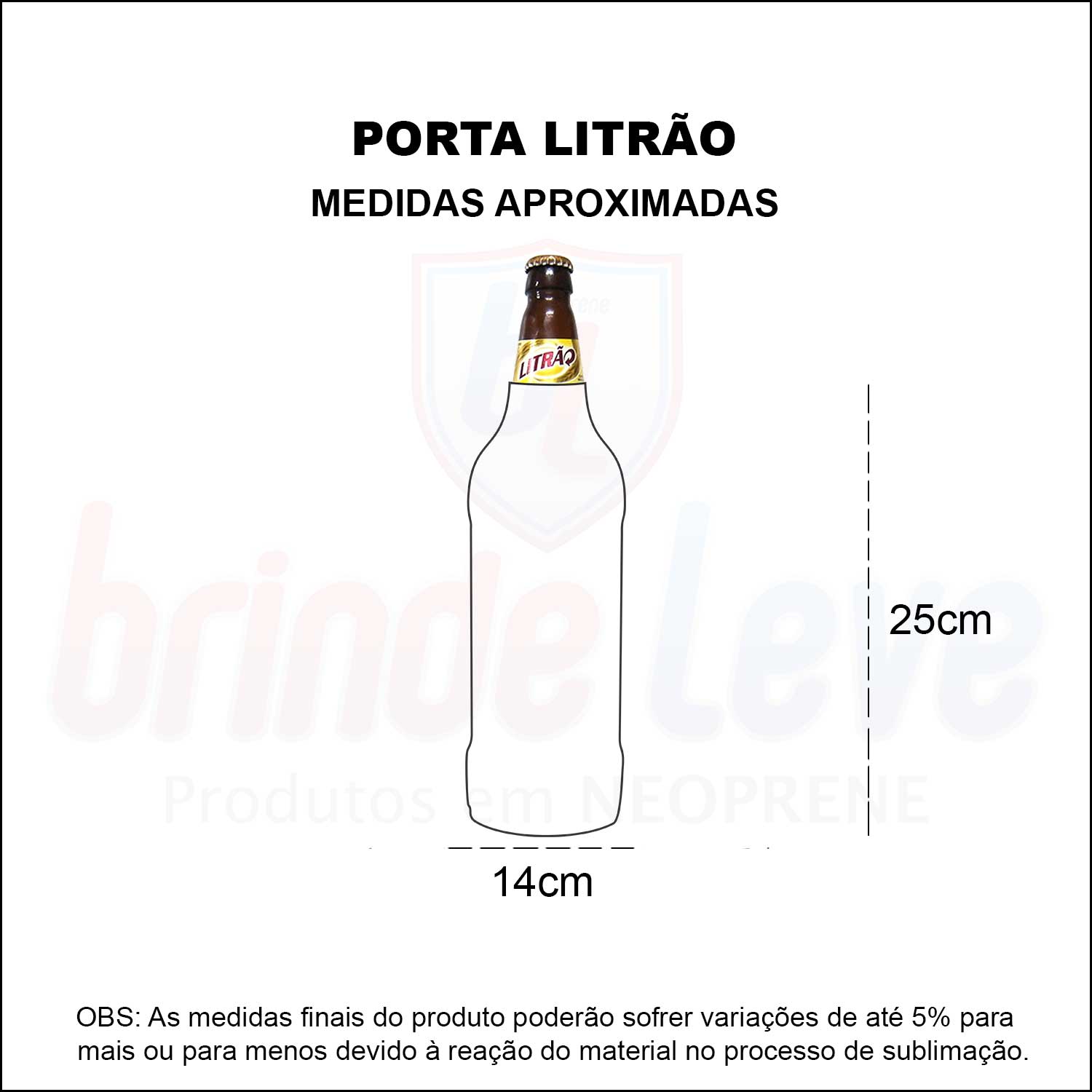 Medidas Porta Litrão Personalizado