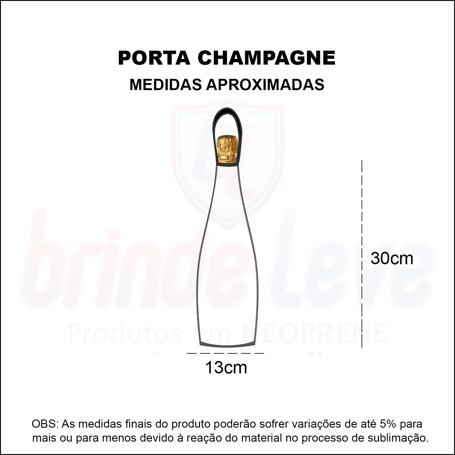 Medidas Porta Champagne Personalizado