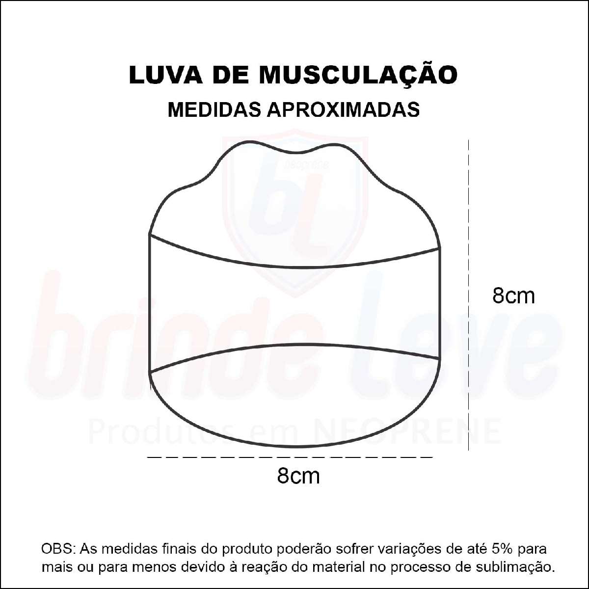 Medidas Luva de Musculação Personalizada