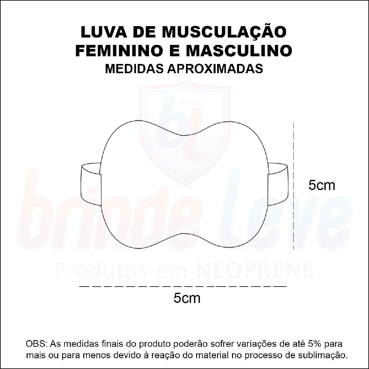 Medidas Protetor Palmar Personalizado