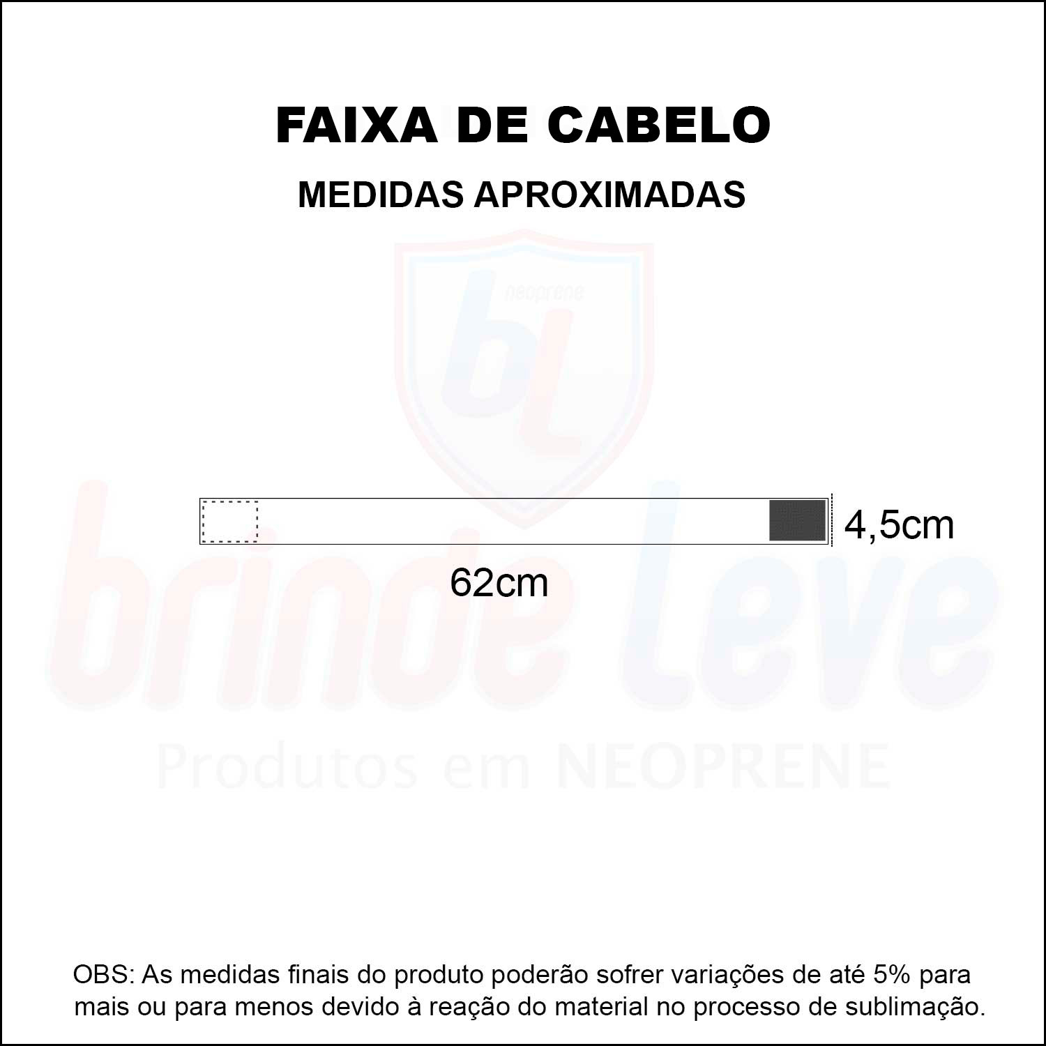 Medidas Faixa de cabelo Personalizada | Testeira