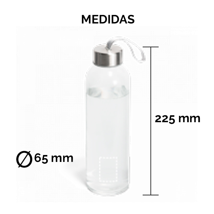 Medidas Squeeze Vidro e Aço Inox