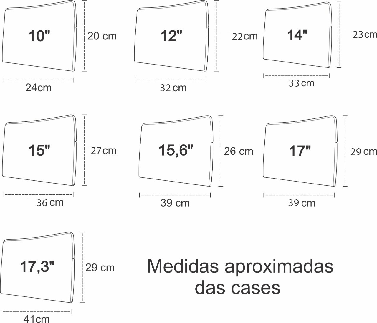 Medidas Capa para Notebook Premium Personalizada