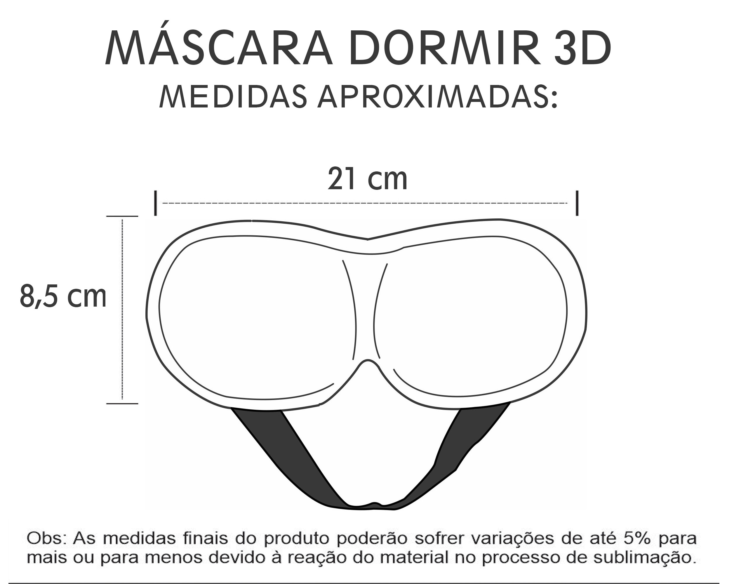 Medidas Máscara 3D Anatômica Personalizada