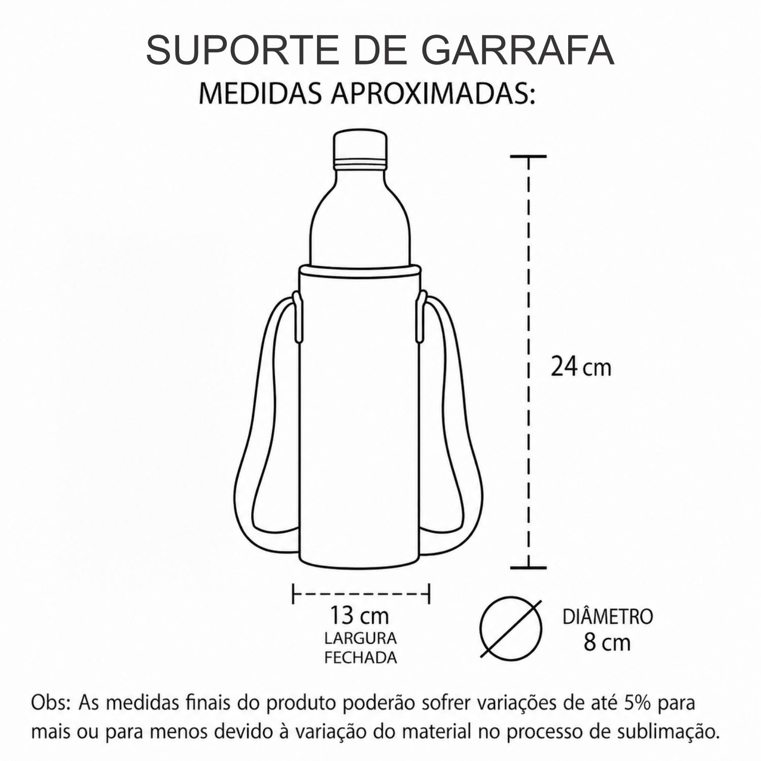 Medidas Capa Para Garrafa de Vinho Personalizada 2mm