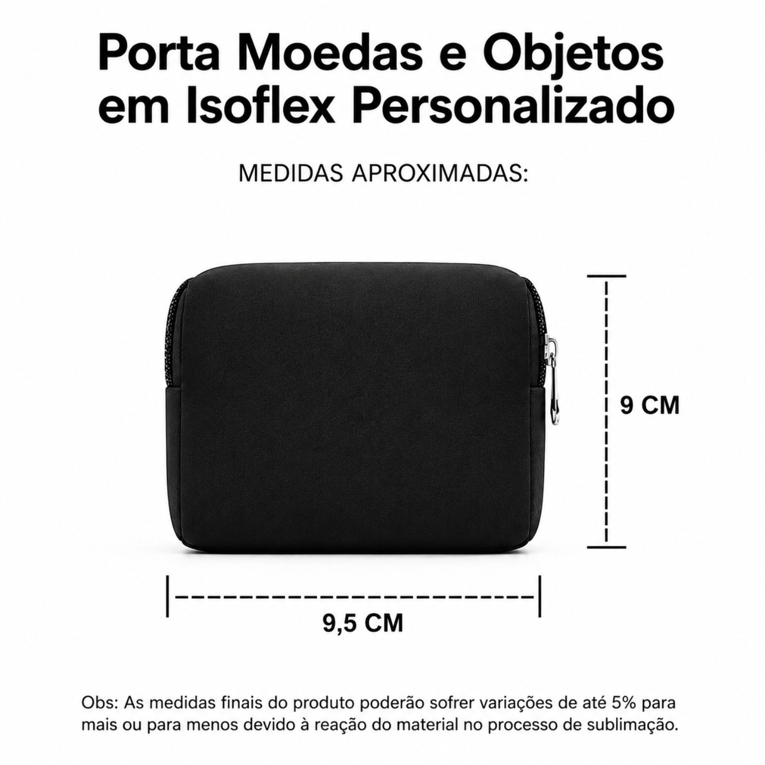 Medidas Porta Moedas e Objetos Personalizado Neoplex
