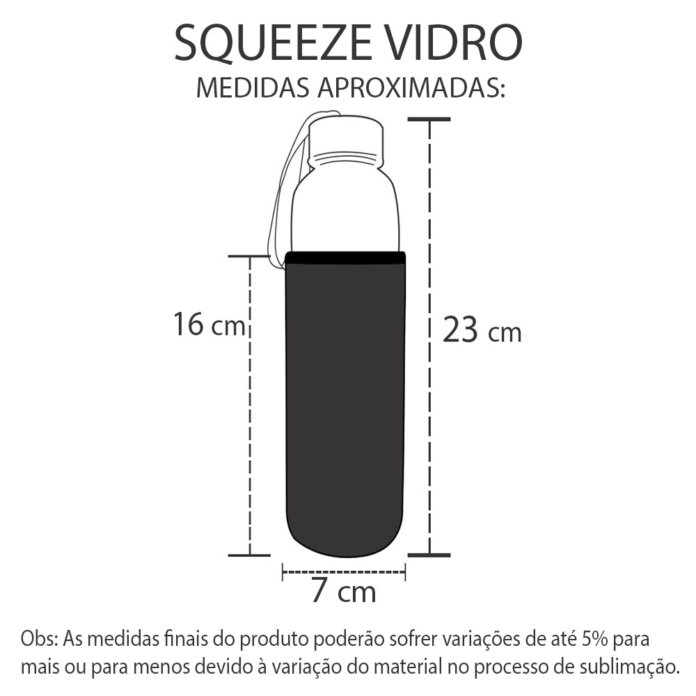 Medidas Capa para squeeze personalizada em neoprene
