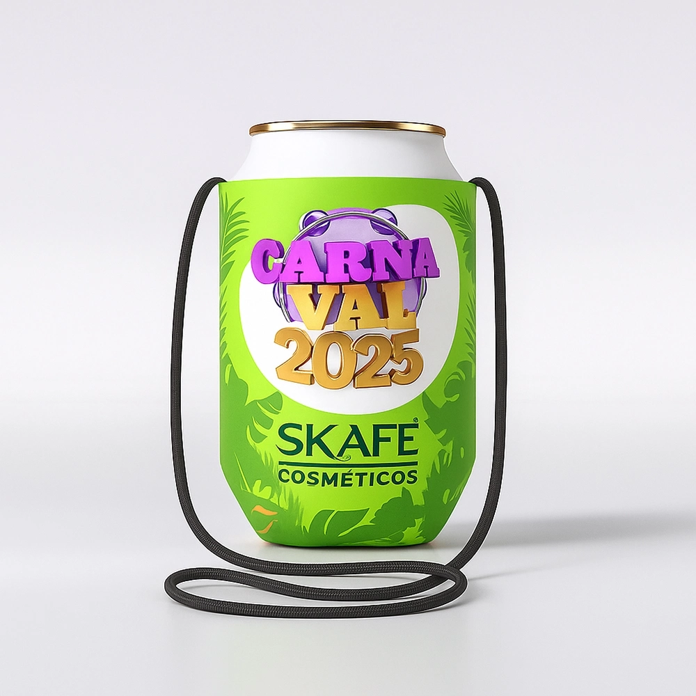 Porta latas com cordão Personalizado - Imagem 1