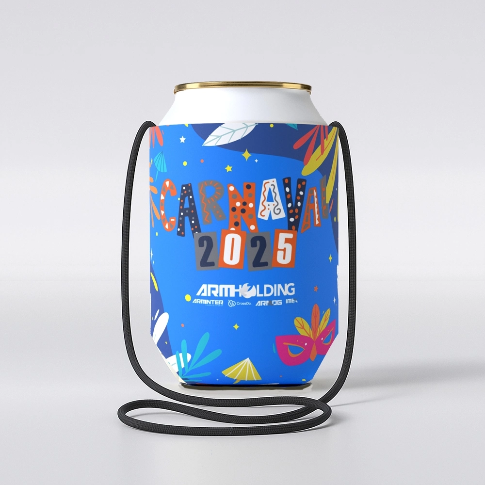 Porta latas com cordão Personalizado - Imagem 2