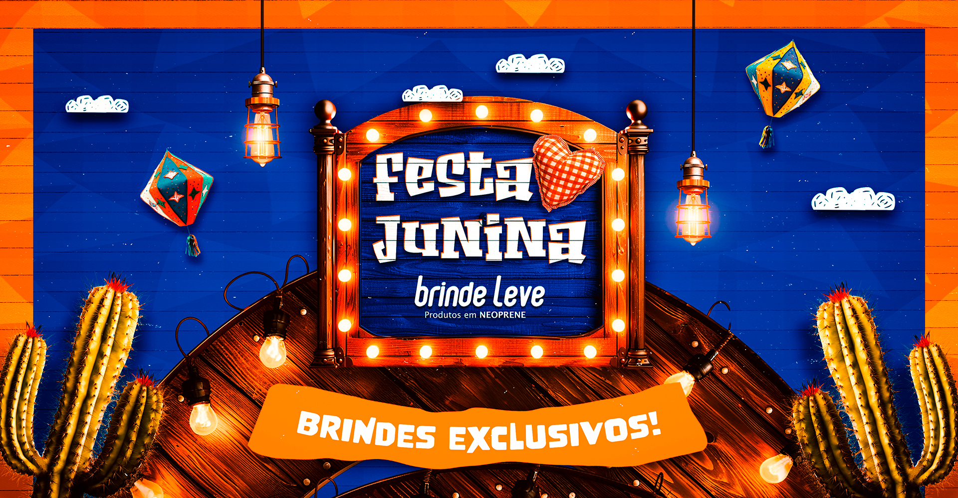 Banner Brindes para Festa Junina
