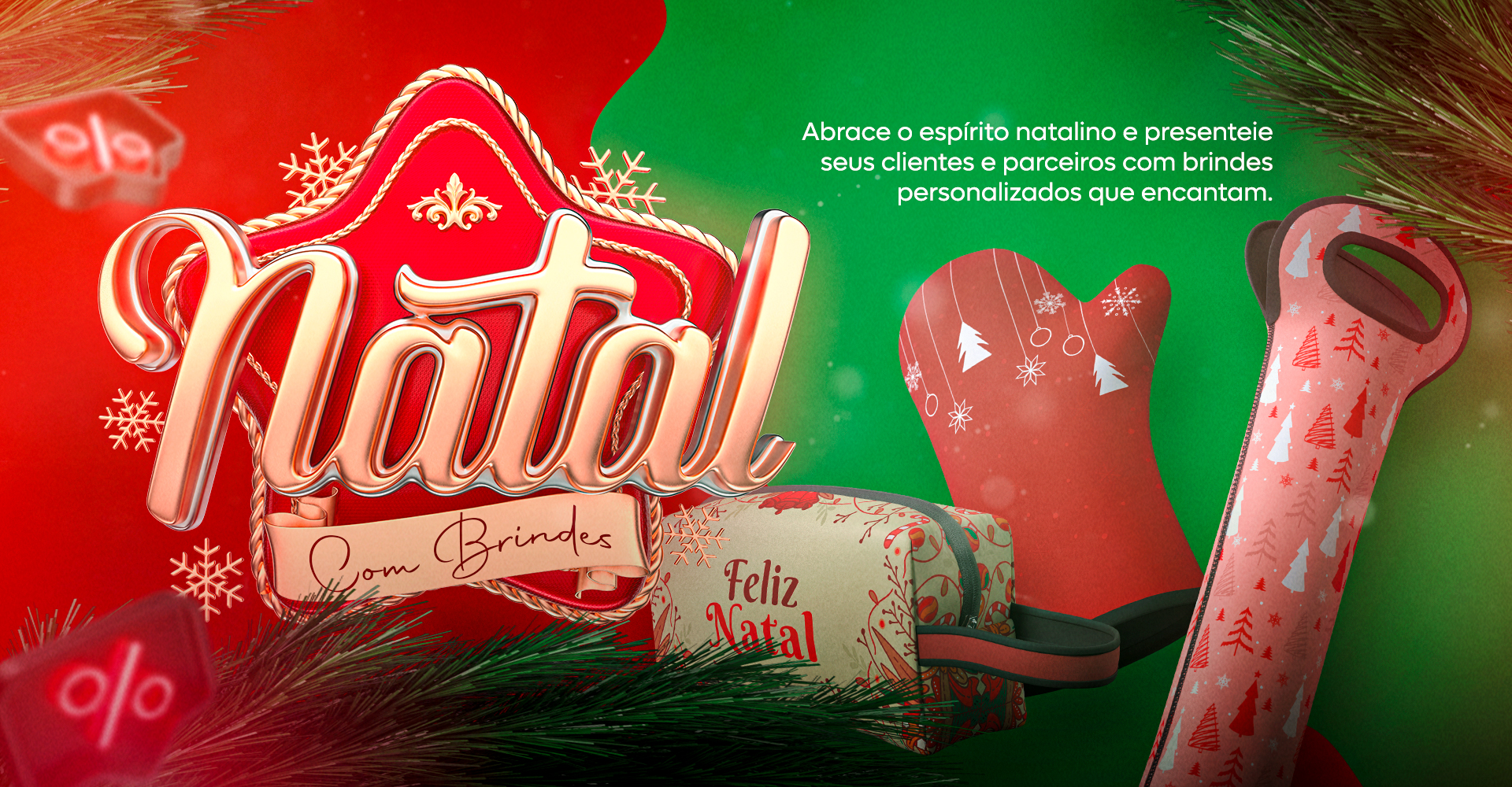 Banner Brindes para o Natal