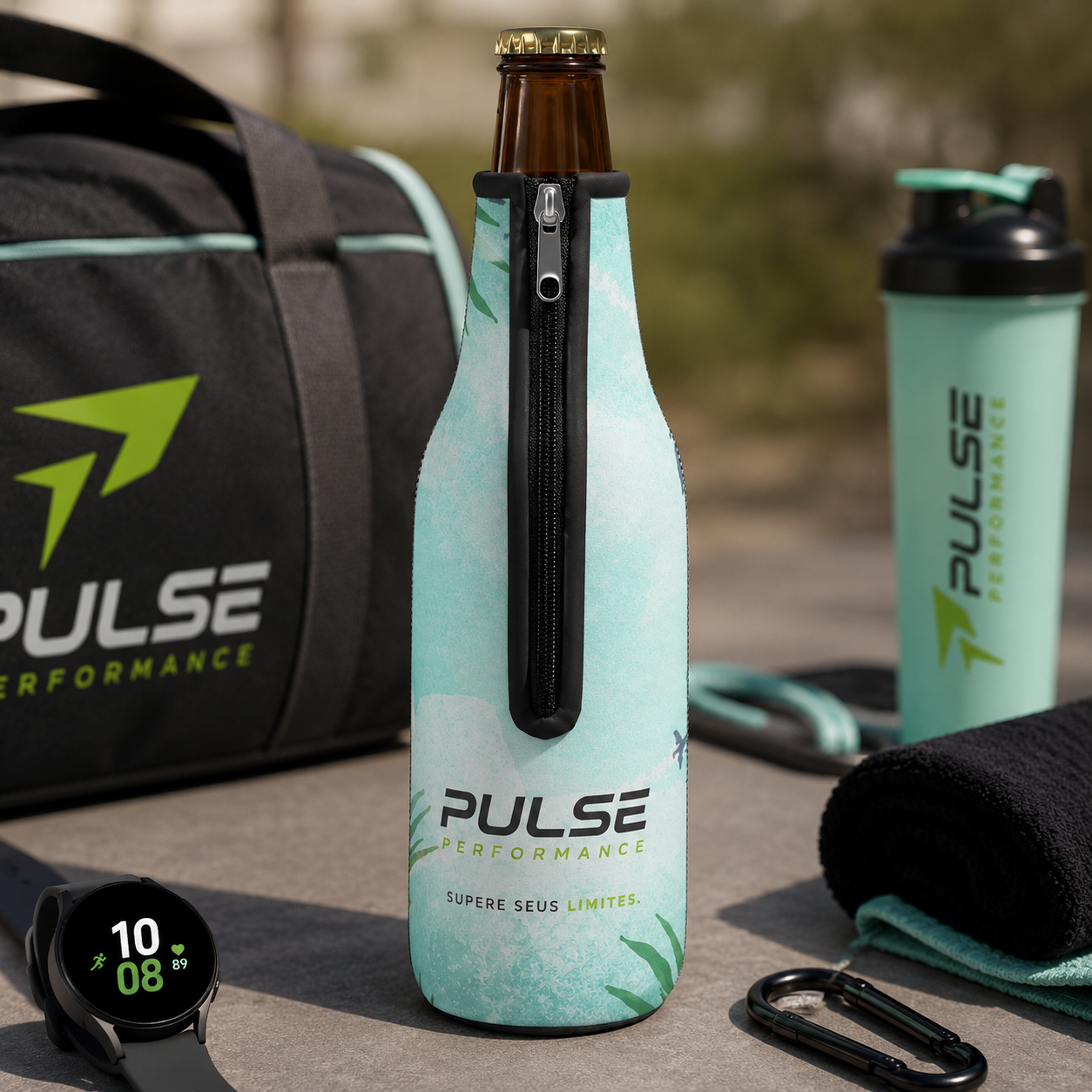 Porta Long Neck com Zíper Personalizado