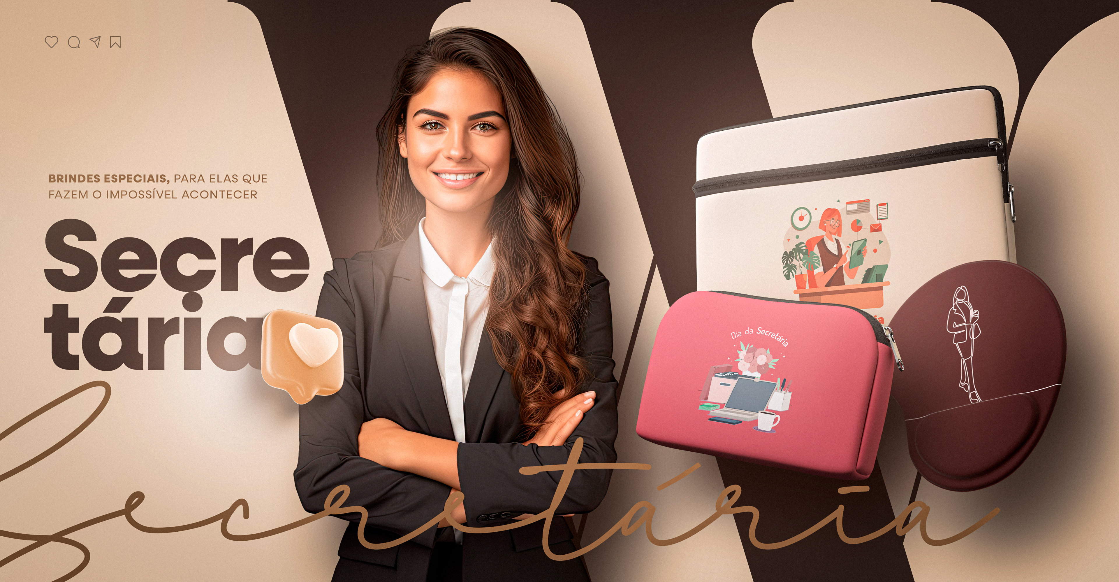 Banner Brindes Personalizados para o Dia da Secretária